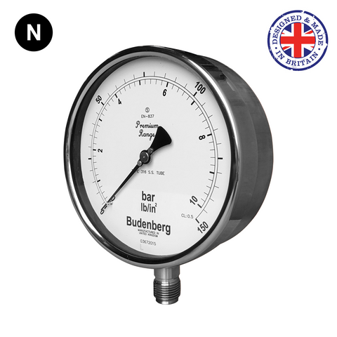 Budenberg 966GP Stainless Steel Pressure Gauge - Flowstar (UK) Limited - 1