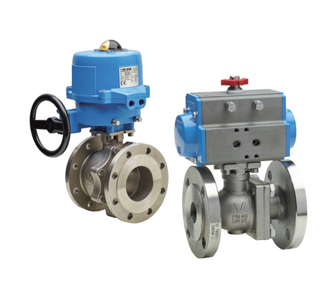 Electrically and Pneumatically Actuated Stainless Steel and Carbon Steel Ball Valves, Full Bore, Split Body Type, Direct Mount