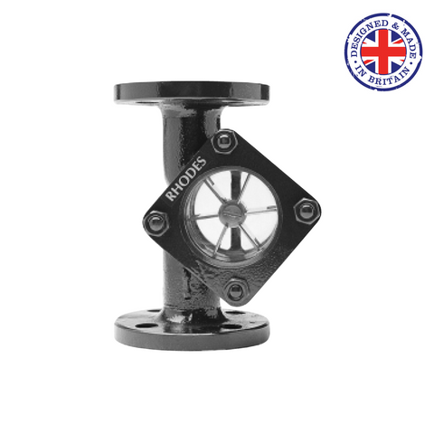 Rhodes 408 Sight Glass with Spinner - UK Manufactured - Flowstar (UK) Limited